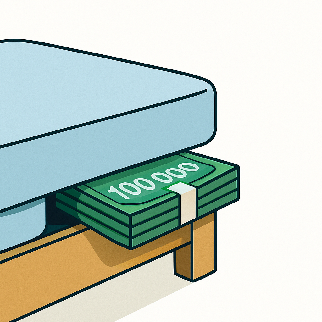 Pesos bajo el colchón